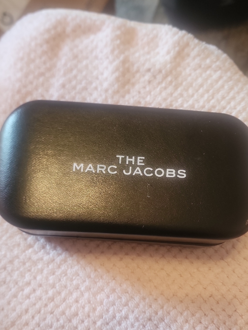 Marc Jacobs Black Sunglasses Case with White Logo